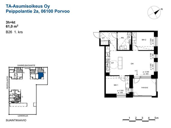 Asumisoikeusasunto Porvoo Näsi 3 huonetta