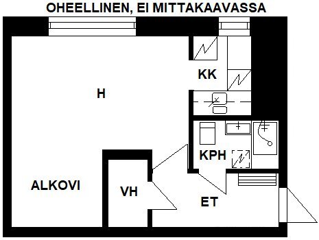 Vuokra-asunto Kouvola Kaunisnurmi Yksiö Yleiskuva
