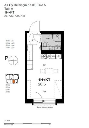 Vuokra-asunto Helsinki Ruskeasuo Yksiö Havainnekuva