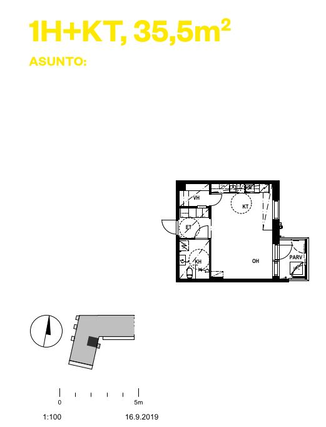 Vuokra-asunto Tampere Pyynikki Yksiö Julkisivu