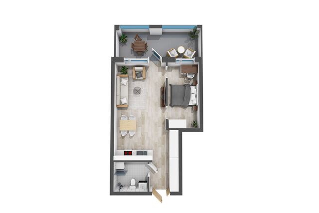 Rental Helsinki Herttoniemi 2 rooms -