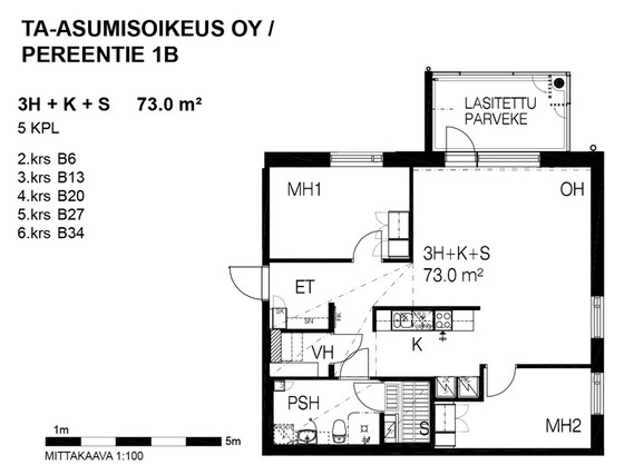 Asumisoikeusasunto Pirkkala Pere 3 huonetta