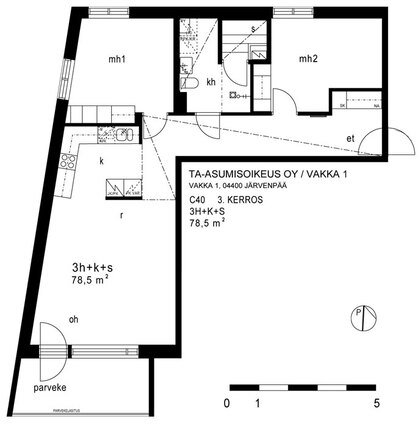 Asumisoikeusasunto Järvenpää Lepola 3 huonetta