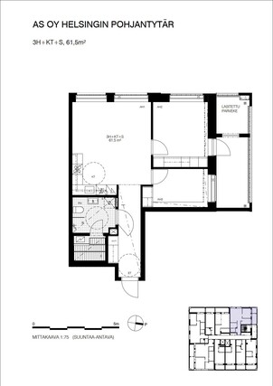Rental Helsinki Munkkivuori 3 rooms 6 kk sitoutuminen