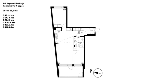 Rental Espoo Vermonniitty 3 rooms
