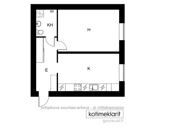 Vuokra-asunto Helsinki Ullanlinna Yksiö
