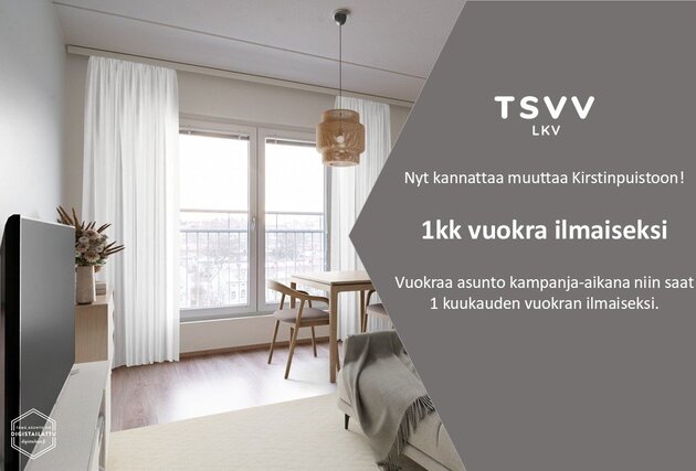 Vuokra-asunto Turku Kirstinpuisto Yksiö Yleiskuva