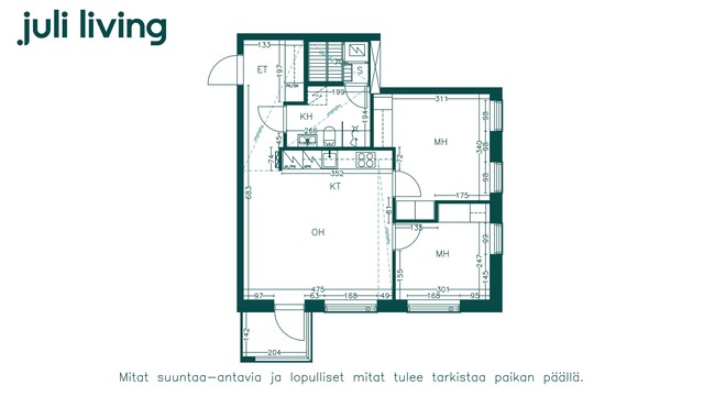 Rental Turku Pukkila 3 rooms Yleiskuva