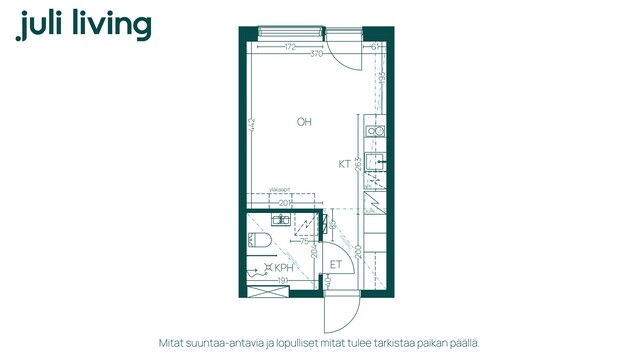 Vuokra-asunto Turku Pukkila Yksiö Yleiskuva