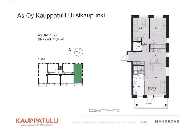 Vuokra-asunto Uusikaupunki Ketunkallio 3 huonetta