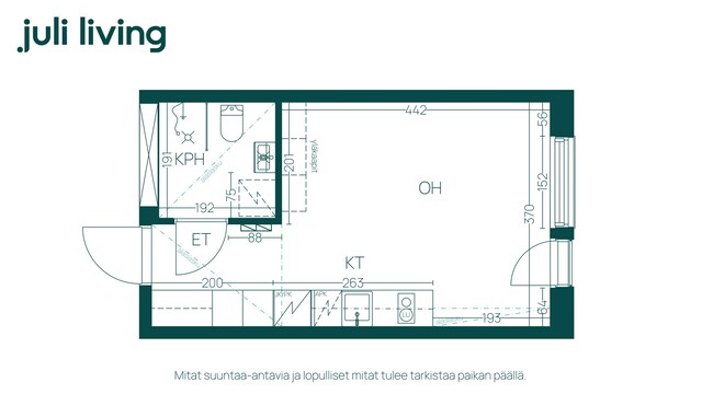 Vuokra-asunto Turku Pukkila Yksiö Yleiskuva