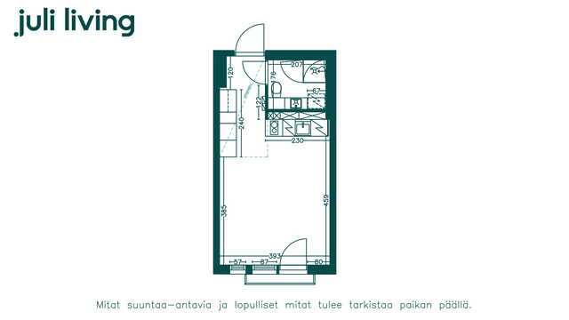 Vuokra-asunto Helsinki Malmi Yksiö Olohuone