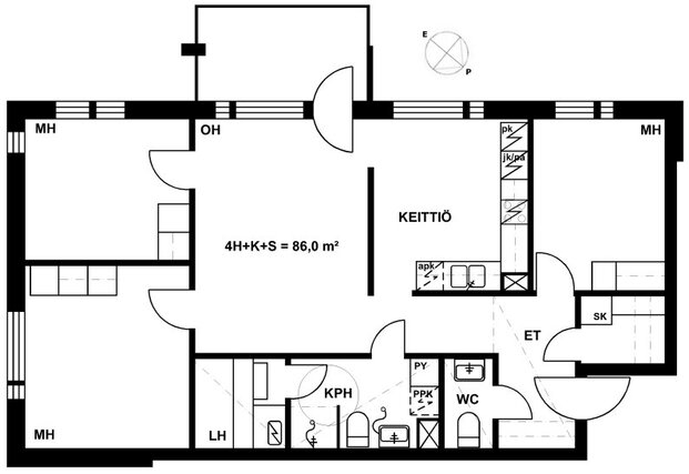 Asumisoikeusasunto Lappeenranta Pikisaari 4 huonetta