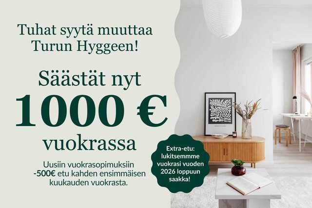 Vuokra-asunto Turku Pukkila 3 huonetta