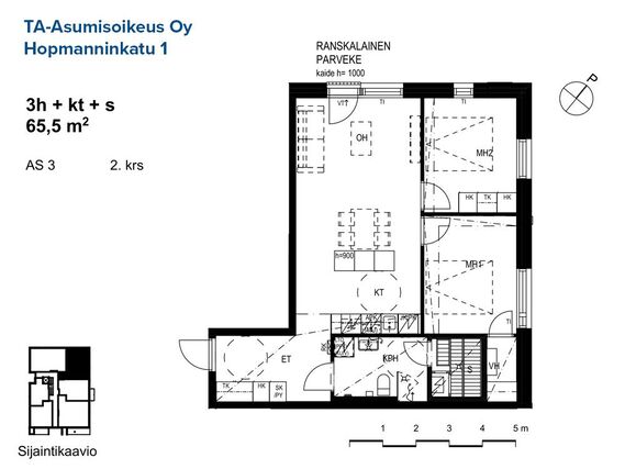 Asumisoikeusasunto Turku Herttuankulma 3 huonetta