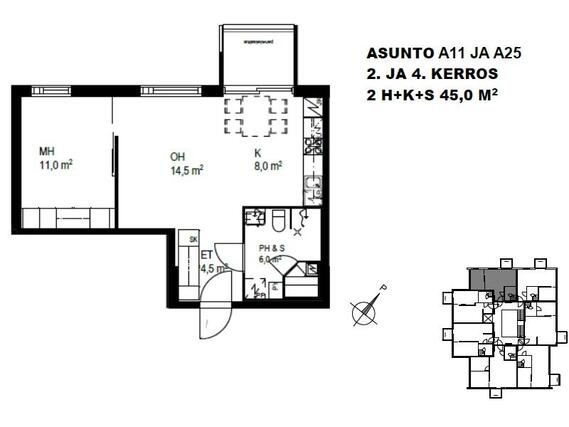 Vuokra-asunto Kuopio Pihlajalaakso Kaksio