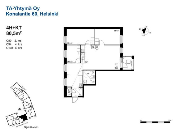 Rental Helsinki Konala 4 rooms