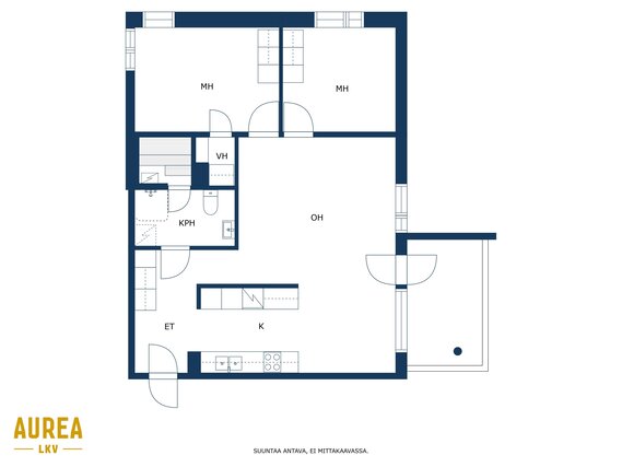 Rental Oulu Rajakylä 3 rooms Yleiskuva