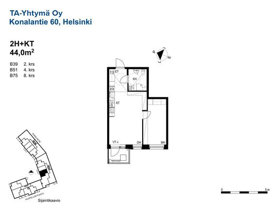 Rental Helsinki Konala 2 rooms