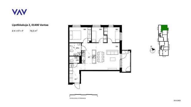 Rental Vantaa Asola 4 rooms