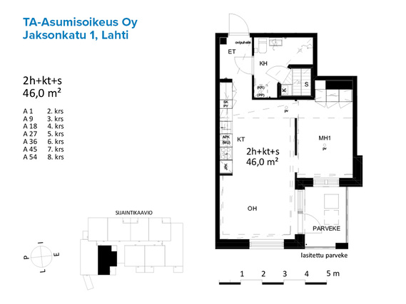 Asumisoikeusasunto Lahti Keski-Lahti Kaksio