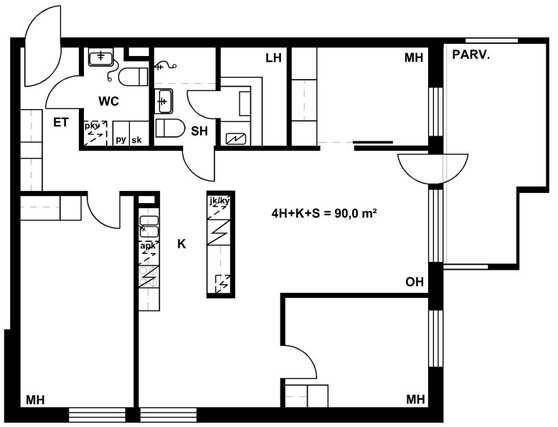 Right of occupancy apartment Kerava Kilta 4 rooms