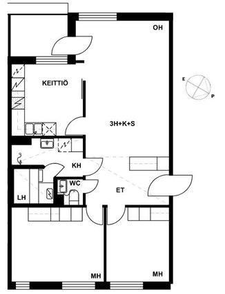 Rental Helsinki Kivikko 3 rooms