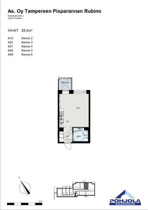 Rental Tampere Santalahti 1 room Julkisivu
