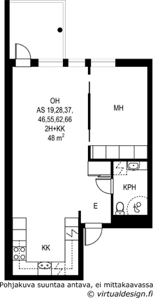 Rental Helsinki Sörnäinen 2 rooms Havainnekuva