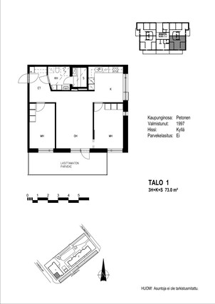 Rental Kuopio Petonen 3 rooms Kampanja