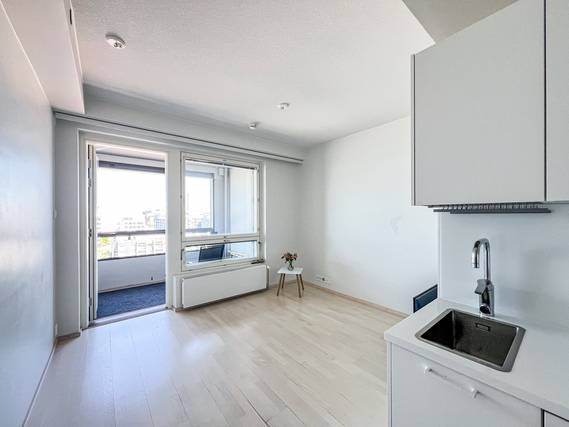 Vuokra-asunto Helsinki Jätkäsaari Yksiö Moderni 8. kerroksen koti merinäkymin, hyvällä sijainnilla Helsingissä!