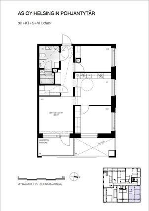 Rental Helsinki Munkkivuori 3 rooms 6 kk sitoutuminen