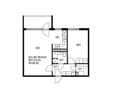 Rental Vantaa Myyrmäki 2 rooms