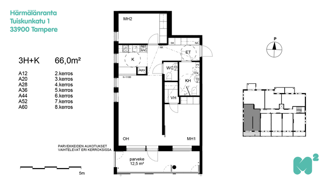 Rental Tampere Härmälä 3 rooms