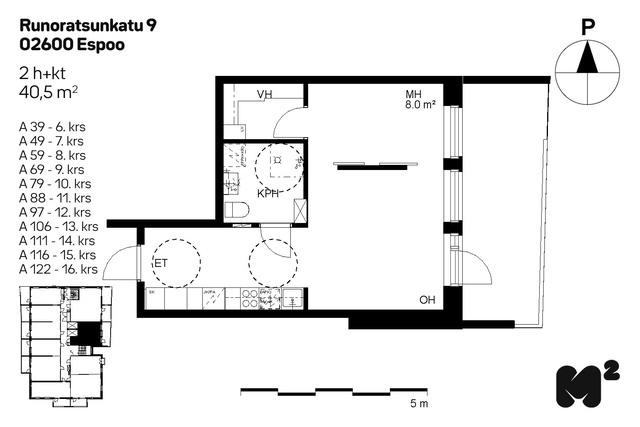 Vuokra-asunto Espoo Vermonniitty Kaksio