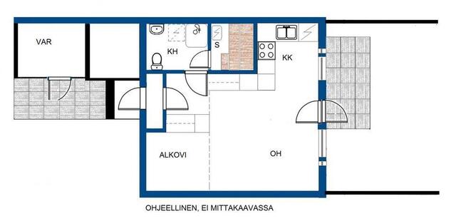 Rental Helsinki Kaarela 1 room julkisivu