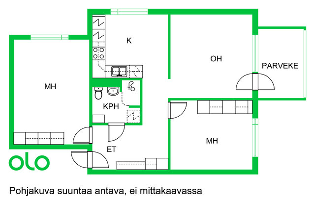 Vuokra-asunto Mikkeli Tuppurala 3 huonetta