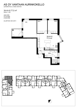 Rental Vantaa Simonkylä 3 rooms -