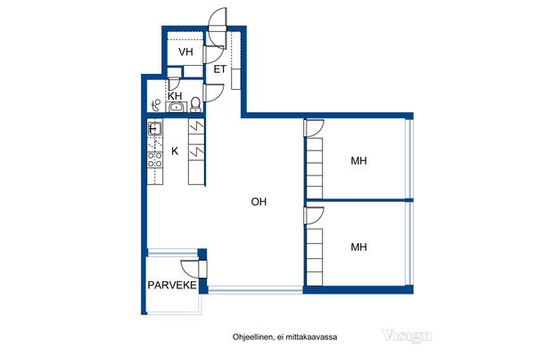 Rental Kuopio Männistö 3 rooms Julkisivu