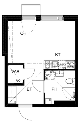 Rental Vantaa Louhela 1 room