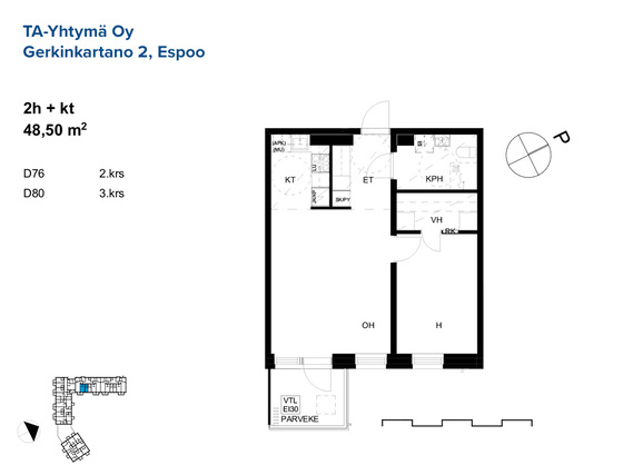 Rental Espoo Mankkaa 2 rooms
