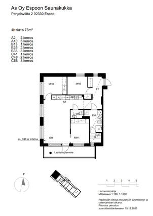 Rental Espoo Saunalahti 4 rooms 6 kk sitoutuminen