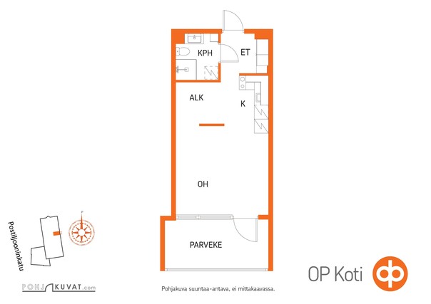 Rental Helsinki Postipuisto 1 room