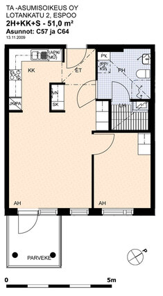 Right of occupancy apartment Espoo Lintuvaara 2 rooms