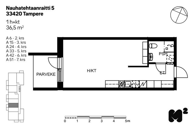 Rental Tampere Lamminpää 1 room